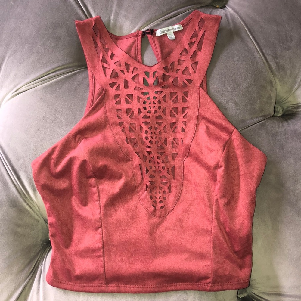 CHARLOTTE RUSSE▪️CROP TOP▪️RUST COLORED
